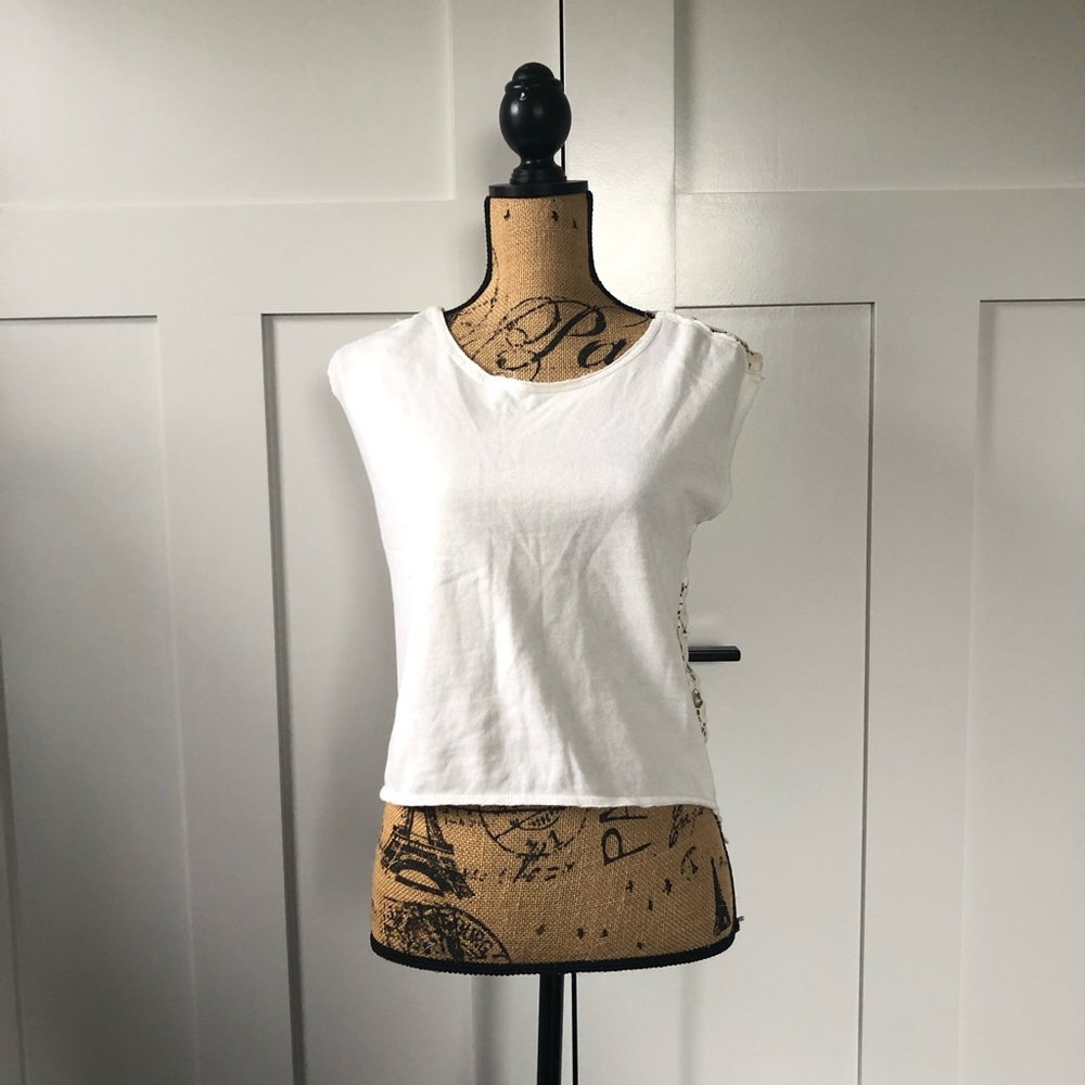 NWOT Bethany Mota x AERO Crochet Back Top